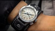 Watch U Strappin'?! Ep. 418 - Longines Weems Pilot Watch L2.606.4 on Fluco Black Leather Cuff Strap