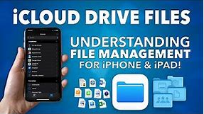 UNDERSTANDING Apple's FILES App and HOW TO ORGANIZE DOCUMENTS in iCLOUD DRIVE on an iPhone and iPad!