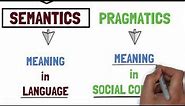 1 Semantics vs Pragmatics vs Syntax - Introduction to Semantics