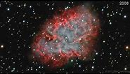 Animation: The expansion of the Crab Nebula by Detlef Hartmann