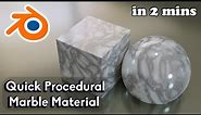How to make a Quick Procedural Marble Material in Blender 3.4 | Blender Tutorial | procedural shader