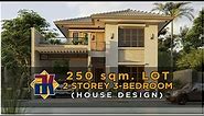 HOUSE DESIGN | 250 sqm. Lot 2 Storey 3 Bedroom with Pool | OFW House