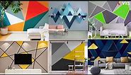 Geometric Wall Paint Design | 3D Wall Painting Design ideas | Modern Geometric Accent Wall Paint