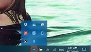How to show taskbar icon arrow (show hidden icons) in windows 10