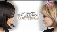 DIY Brown to Blonde Hair with Wella colorcharm T10 Permanent Liquid Toner | At Home: Step by Step