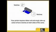 How to load a ribbon on the zebra GK420T Desktop Printer