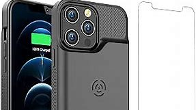 Alpatronix Battery Case for iPhone 14 Pro Max and iPhone 14 Plus (6.7 inch), Strong Slim Protective Extended Charging Cover with Wireless Charging, Apple Pay, CarPlay (BX14Pro Max) - Black