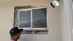 Replace bathroom window with a smaller one