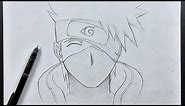 Anime sketch | how to draw kakashi hatake step-by-step