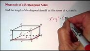 Diagonals of a Rectangular Solid