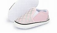 HsdsBebe Baby Girls Boys Shoes Infant Canvas Sneakers Soft Sole Casual First Walkers Crib Shoes 0-18 Months
