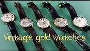 OMEGA ,SEIKO vintage gold watches !