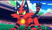 Ash's Torracat vs Kukui's Incineroar, Torracat evolves! | Pokemon Sun and Moon