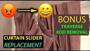 How to Replace Slides for Traverse Rods for Curtains and Drapes + BONUS