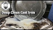 🔵 Electrolysis Clean & Season Bad Cast Iron | Electrolysis | Restore Cast Iron | Teach a Man to Fish
