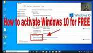 How to activate Windows 10 for FREE