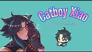 Catboy Xiao on a snowy day, brings in a kitten (audio)