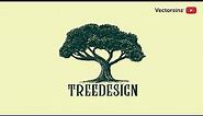 How to create classic or vintage logo in Illustrator [] Tree logo [] [] Illustrator tutorial []