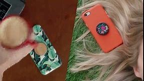 Watercolor Pineapple on Teal PACJ0010 PopSockets PopGrip: Swappable Grip for Phones & Tablets PopSockets Standard PopGrip