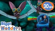 Bats | Blippi Wonders Halloween Cartoons | Moonbug Halloween for Kids