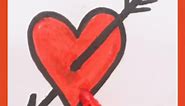 How to draw HEART with Arrow/For kids