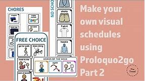 Part 2 : How to use Proloquo2go to make Visuals