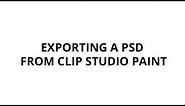 Exporting a PSD from Clip Studio Paint