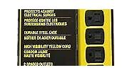 Yellow Jacket 5138N 5138 Strip, 15-Foot Cord, Jacket, 15' 1440J Metal, 6-Outlet Surge Protector, Yellow/Black, Ft
