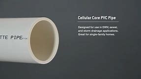 Charlotte Pipe 4 in. x 10 ft. PVC Schedule 40 Foam-Core DWV Pipe PVC 04400 0600