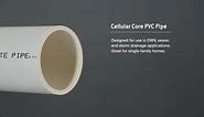Charlotte Pipe 4 in. x 10 ft. PVC Schedule 40 Foam-Core DWV Pipe PVC 04400 0600