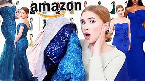 TRYING ON AMAZON PROM DRESSES !! ... Again