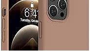Miracase Compatible with iPhone 12 Pro Max Case with Screen Protector, [Soft Anti-Scratch Microfiber Lining], Liquid Silicone Case Gel Rubber Shockproof Drop Protection Case (Chocolate)