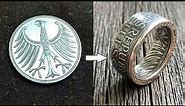 Old Coin Turned into an Amazing Ring! How It's Made / #Münzring Silber Deutsche Münze 5 Mark