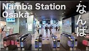 Osaka Namba Station Walking - All Ticket Gates of 6 Lines [4K] POV