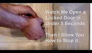 Open a Locked Door Without a Key in Under 5 Seconds - Locksmith Recommended