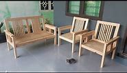 Part 1 || Cara mudah membuat kursi tamu minimalis dari kayu bekas pallet #jatibelanda #kursitamu
