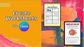 How to create worksheets on Canva/ Make Customised Worksheets for Your Kids