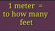 How many feet equal to 1 meter