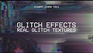 Glitch Effects: Real Glitch Texture Overlays (Vol. 1) | Glitch Textures Pack