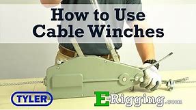 How to Operate a Manual Cable Winch - Tyler Tool Manual Cable Winches