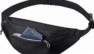 WATERFLY Crossbody Fanny Pack: Slim Waist Bag Sports Hip Pouch for Woman Man - Fashionable Travel Fannie Pack Runner Belt Bum Bag for Walking Jogging Hiking