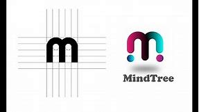 Grid line M Alphabet logo Design Tutorial | Adobe Illustrator | M logo