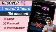 How to Recover Old instagram Account Without Email And Phone Number 2024 Insta Recovery