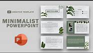 Minimalist Powerpoint Template | Animated Slide | FREE TEMPLATE
