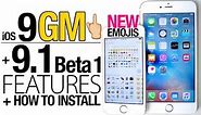 iOS 9 GM & iOS 9.1 Beta 1 Released! NEW Features Review + How To Install