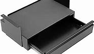 Mount-It! Under Desk Pull-Out Drawer Kit with Laptop and Tablet Shelf | Office Storage Organizer | Mounts to Desktops Tables and Workbenches Over 0.71 Inches Thick | Matte Black
