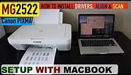 Canon Pixma MG2522 Setup Using MacBook, Install Drivers, Print Alignment Page & Scanning Review.