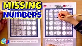 Hundreds Chart Missing Numbers 1 to 30 Worksheet Video Mini-Lesson