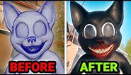 BEFORE & AFTER: Cartoon Cat - Bad Karma (Horror Skunx)