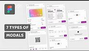 Designing 7 Types of Modals in Figma | Modern and Sleek Popup | Tutorial | Tips | E-commerce Product